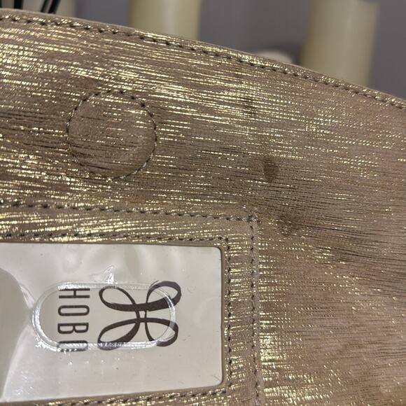 Hobo Foldover Clutch Wallet Metallic Gold - Picture 5 of 6